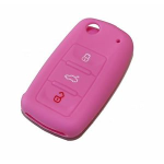 GUSCIO SILICONE ROSA CHIAVE SEAT/VW 3 TASTI C/T BAULE E SPIA IN ALTO