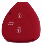 GUSCIO SILICONE ROSSO PER CHIAVE TOYOTA 3 TASTI C/TASTO BAULE