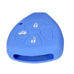 GUSCIO SILICONE AZZURRO PER CHIAVE TOYOTA 3 TASTI C/TASTO BAULE