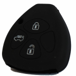 GUSCIO SILICONE NERO PER CHIAVE TOYOTA 3 TASTI C/TASTO BAULE