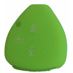 GUSCIO SILICONE VERDE PER CHIAVE TOYOTA 3 TASTI C/TASTO BAULE