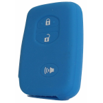 GUSCIO SILICONE BLU PER CHIAVE TOYOTA 3 TASTI C/TASTO ALLARME