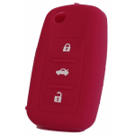 GUSCIO SILICONE ROSSO CHIAVESKODA/SEAT/VOLKSWAGEN 3 TASTI C/T BAULE