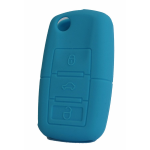 GUSCIO SILICONE CELESTE CHIAVE SKODA/SEAT/VOLKSWAGEN 3 TASTI C/T BAULE