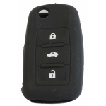 GUSCIO SILICONE NERO CHIAVESKODA/SEAT/VOLKSWAGEN 3 TASTI C/T BAULE