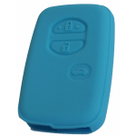GUSCIO SILICONE AZZURRO PER CHIAVE TOYOTA 3 TASTI C/TASTO BAULE