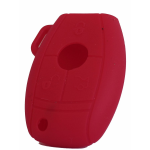 GUSCIO SILICONE ROSSO PER CHIAVE MERCEDES 3 TASTI C/TASTO BAULE