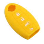 GUSCIO SILICONE GIALLO PER CHIAVE NISSAN 4 TASTI C/T BAULE + ALLARME