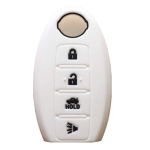 GUSCIO SILICONE BIANCO PER CHIAVE NISSAN 4 TASTI C/T BAULE + ALLARME