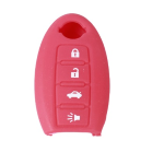 GUSCIO SILICONE AMARANTO PER CHIAVE NISSAN 4 TASTI C/T BAULE + ALLARME