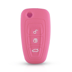 GUSCIO SILICONE ROSA PER CHIAVE FORD 3 TASTI C/TASTO BAULE