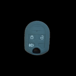 GUSCIO SILICONE ANTRACITE PER CHIAVE FORD 3 TASTI C/TASTO BAULE