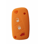 GUSCIO SILICONE ARANCIO PER CHIAVE FIAT 3 TASTI C/TASTO BAULE
