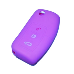 GUSCIO SILICONE VIOLA PER CHIAVE FORD 3 TASTI C/TASTO BAULE