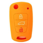 GUSCIO SILICONE ARANCIO PER CHIAVE HYUNDAI 3 TASTI C/TASTO BAULE