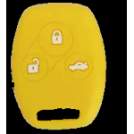 GUSCIO SILICONE GIALLA PER CHIAVE HONDA 3 TASTI C/TASTO BAULE
