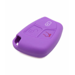 GUSCIO SILICONE VIOLA PER CHIAVE MERCEDES 3 TASTI C/TASTO BAULE
