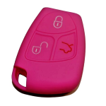 GUSCIO SILICONE FUXIA PER CHIAVE MERCEDES 3 TASTI C/TASTO BAULE