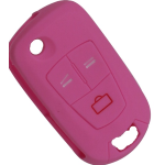 GUSCIO SILICONE ROSA PER CHIAVE OPEL 3 TASTI C/TASTO BAULE