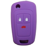 GUSCIO SILICONE VIOLA PER CHIAVE OPEL/CHEVROLET 3 TASTI C/TASTO BAULE