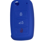 GUSCIO SILICONE BLU SCURO CHIAVE SEAT/VW 3 TASTI C/T BAULE E SPIA IN A