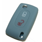 GUSCIO SILICONE GRIGIO PER CHIAVE CITROEN/PEUGEOT 2 TASTI