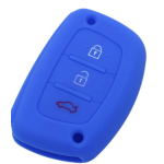 GUSCIO SILICONE BLU SCURO PER CHIAVE HYUNDAI 3 TASTI C/T BAULE