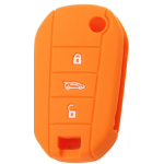 GUSCIO SILICONE ARANCIO PER CHIAVE CITROEN/PEUGEOT 3 TASTI C/T BAULE