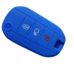 GUSCIO SILICONE BLU PER CHIAVE CITROEN/PEUGEOT 3 TASTI C/TASTO FARI