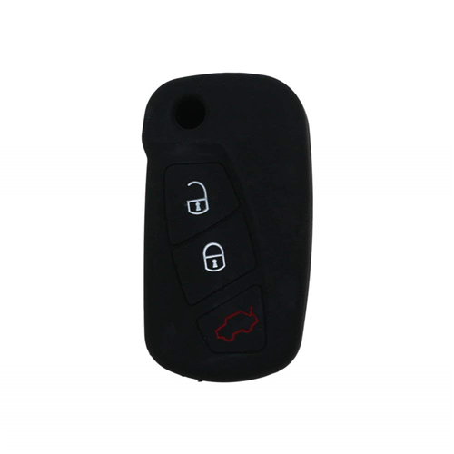 GUSCIO SILICONE NERO PER CHIAVE FORD 3 TASTI C/TASTO BAULE