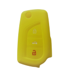 GUSCIO SILICONE GIALLO CHIAVE CITROEN/PEUGEOT/TOYOTA 3 TASTI C/T BAULE