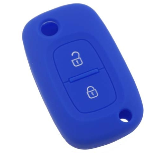 GUSCIO SILICONE BLU SCURO PER CHIAVE MERCEDES/RENAULT 2 TASTI
