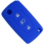 GUSCIO SILICONE BLU SCURO PER CHIAVE CITROEN/PEUGEOT 3 TASTI C/T FARI