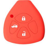 GUSCIO SILICONE ARANCIO PER CHIAVE TOYOTA 3 TASTI C/TASTO BAULE