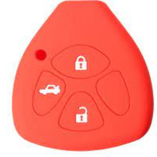 GUSCIO SILICONE ARANCIO PER CHIAVE TOYOTA 3 TASTI C/TASTO BAULE