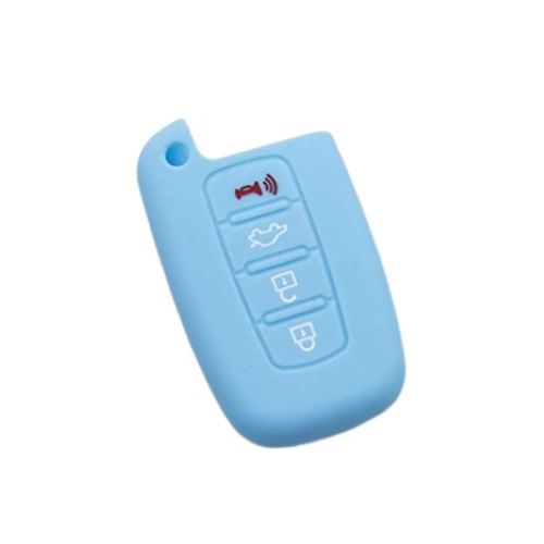 GUSCIO SILICONE CELESTE CHIAVE HYUNDAI 3 TASTI C/T BAGALIAIO+ALLARME