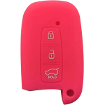 GUSCIO SILICONE FUXIA PER CHIAVE HYUNDAI 3 TASTI C/TASTO BAULE