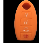 GUSCIO SILICONE ARANCIO PER CHIAVE NISSAN 4 TASTI C/T BAULE + ALLARME