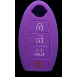 GUSCIO SILICONE VIOLA PER CHIAVE NISSAN 4 TASTI C/T BAULE + ALLARME