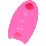GUSCIO SILICONE ROSA PER CHIAVE NISSAN 4 TASTI C/T BAULE + ALLARME