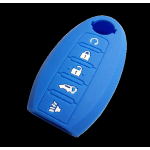 GUSCIO SILICONE BLU SCURO PER CHIAVE NISSAN 4 TASTI C/T BAULE + ALLARM