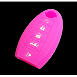 GUSCIO SILICONE FUXIA PER CHIAVE NISSAN 4 TASTI C/T BAULE + ALLARME