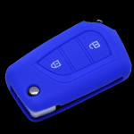 GUSCIO SILICONE BLU SCURO CHIAVE CITROEN/PEUGEOT/TOYOTA 3 TASTI C/T BA