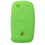 GUSCIO SILICONE VERDE CHIAVE SEAT/VW 3 TASTI C/T BAULE E SPIA IN ALTO