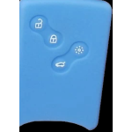 GUSCIO SILICONE CELESTE PER SMART CARD RENAULT 4 TASTI C/T BAULE+FARI