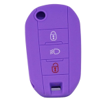GUSCIO SILICONE VIOLA PER CHIAVE CITROEN/PEUGEOT 3 TASTI C/TASTO FARI
