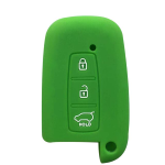 GUSCIO SILICONE VERDE PER CHIAVE HYUNDAI 3 TASTI C/TASTO BAULE