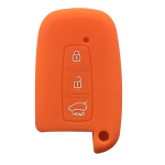 GUSCIO SILICONE ARANCIO PER CHIAVE HYUNDAI 3 TASTI C/TASTO BAULE