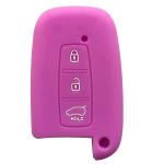 GUSCIO SILICONE VIOLA PER CHIAVE HYUNDAI 3 TASTI C/TASTO BAULE