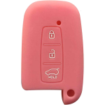 GUSCIO SILICONE ROSA PER CHIAVE HYUNDAI 3 TASTI C/TASTO BAULE